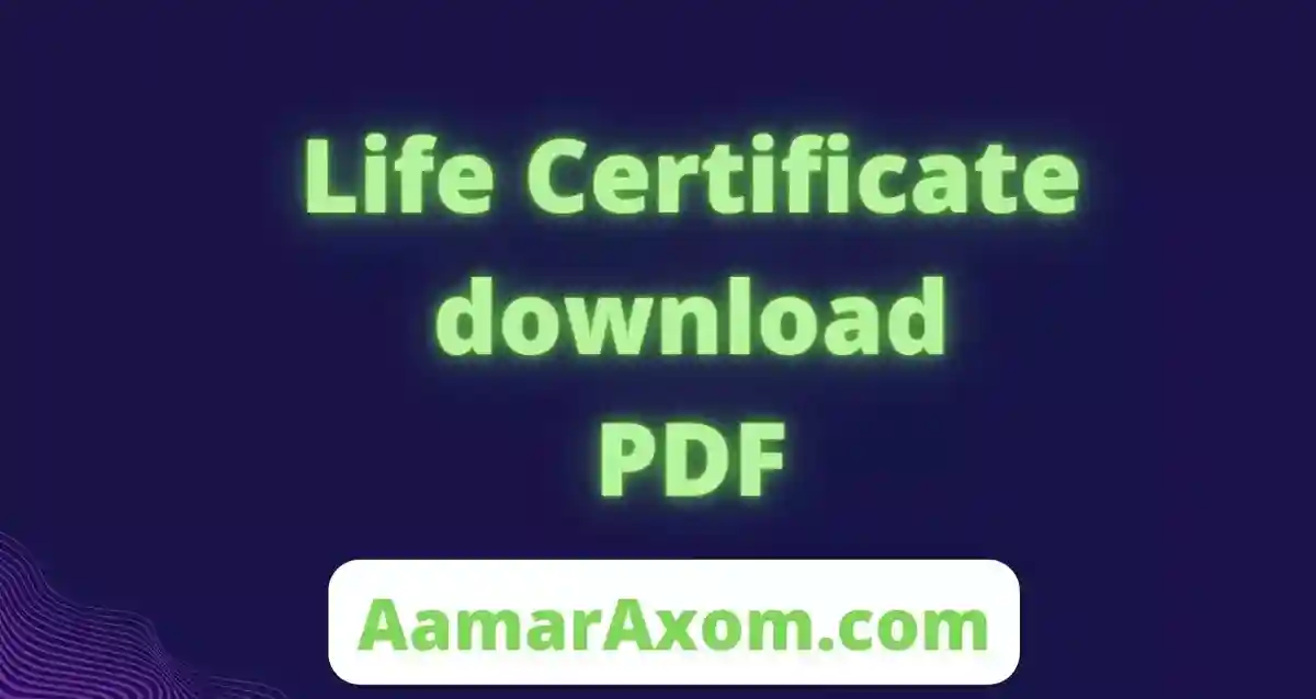 Life Certificate download PDF